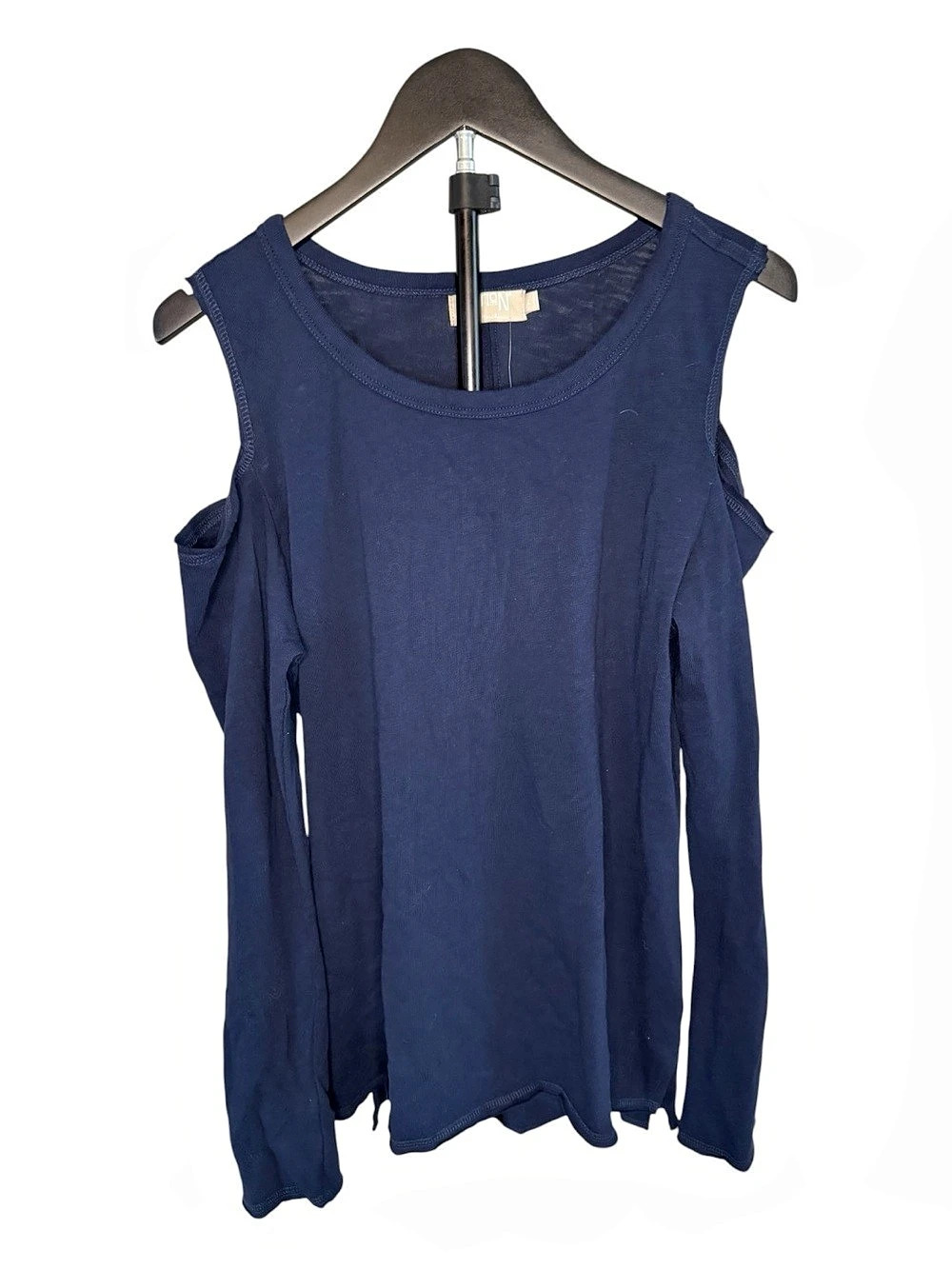 Nation LTD Cold Shoulder Long Sleeve Top Blue Large